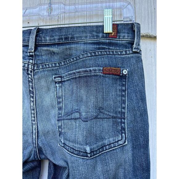 7 for all Mankind‎ Blue Straight Leg Denim Jeans Cotton Blend Stretch Size 29 - Picture 7 of 10